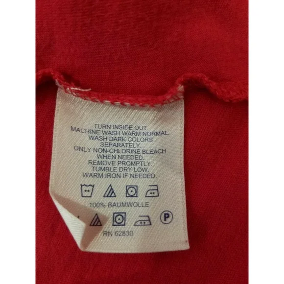 Lands End Womens Open Front Cardigan Top 3X L/ong Sleeve Solid Red 100% Cotton - Picture 4 of 4